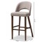 Baxton Studio Melrose Light Grey Upholstered Walnut Finished Wood Bar Stool 144-7941 - alternate 5